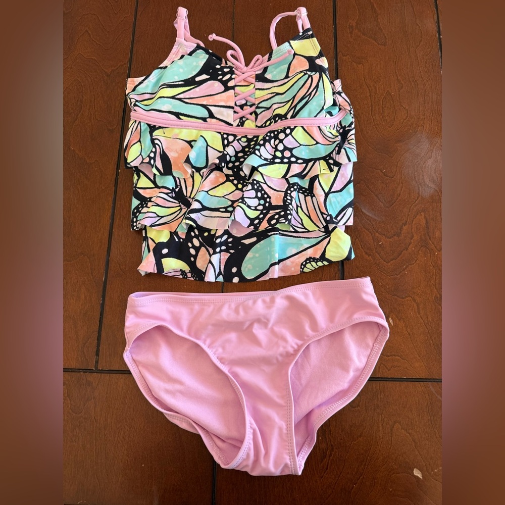Colorful Ruffled Swimsuit Set